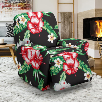 Hawaiian flower tropical leaves Recliner Slipcover-JORJUNE.COM