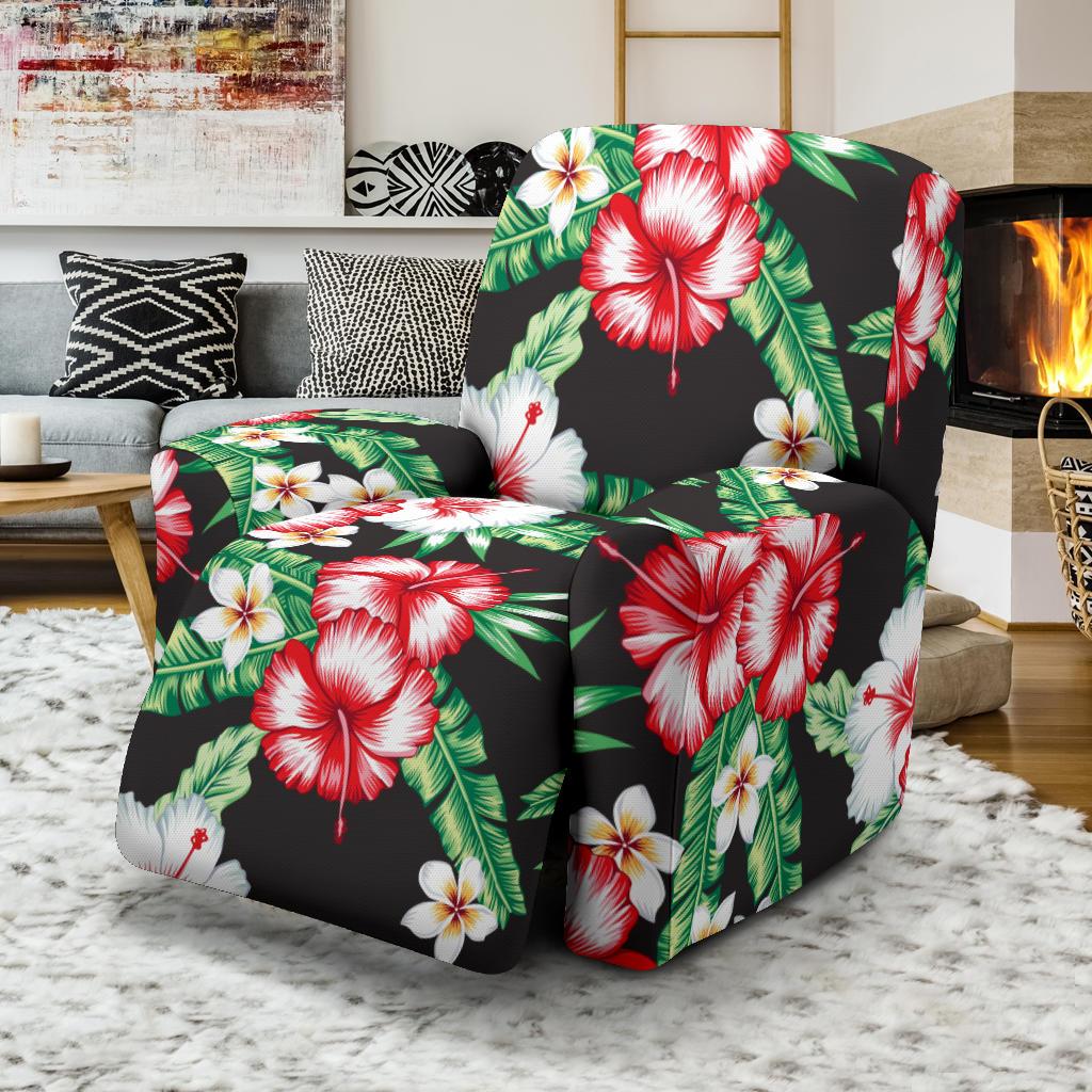 Hawaiian flower tropical leaves Recliner Slipcover-JORJUNE.COM
