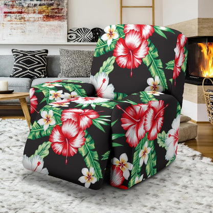 Hawaiian flower tropical leaves Recliner Slipcover-JORJUNE.COM