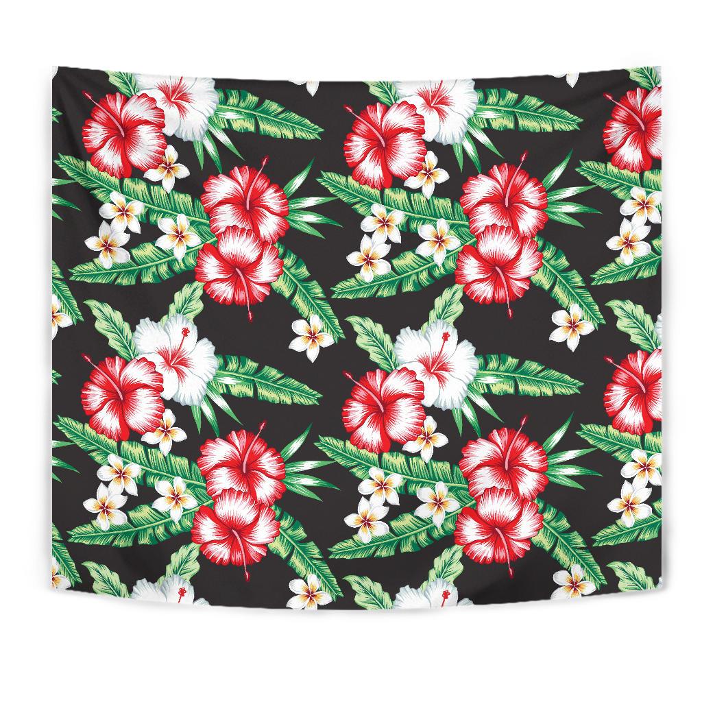 Hawaiian flower tropical leaves Tapestry