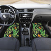 Hawaiian Flower Tropical Palm Leaves Front and Back Car Floor Mats
