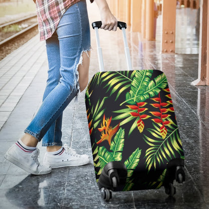 Hawaiian Flower Tropical Palm Leaves Luggage Protective Cover