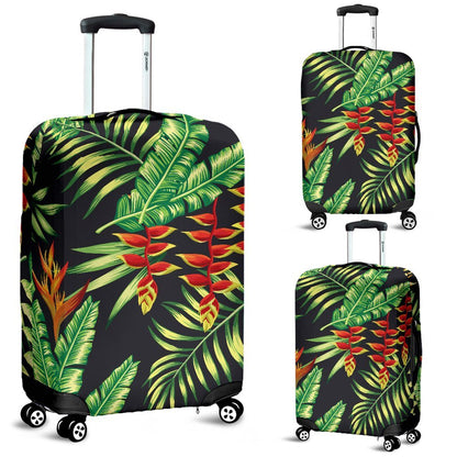 Hawaiian Flower Tropical Palm Leaves Luggage Protective Cover