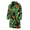 Hawaiian Flower Tropical Palm Leaves Men Bath Robe