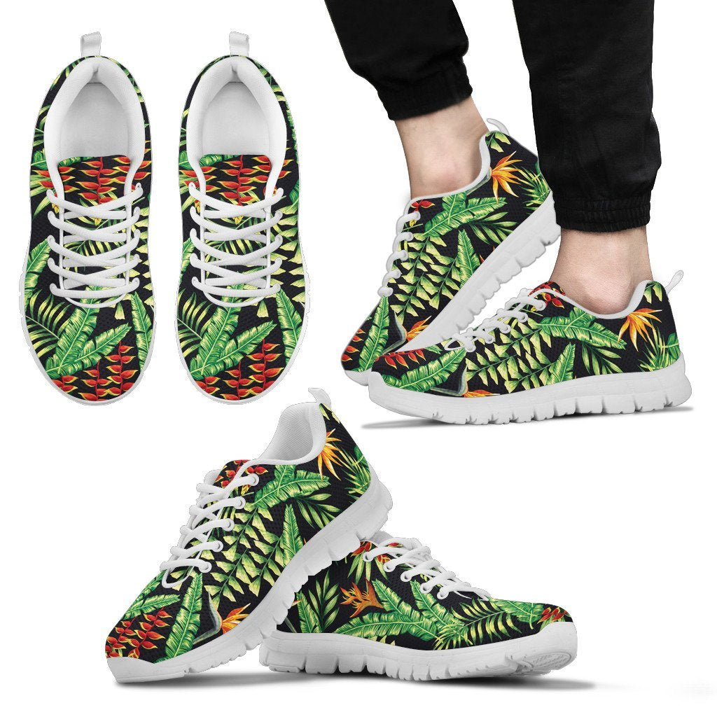 Hawaiian Flower Tropical Palm Leaves Men Sneakers