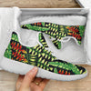 Hawaiian Flower Tropical Palm Leaves Mesh Knit Sneakers Shoes
