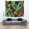 Hawaiian Flower Tropical Palm Leaves Wall Tapestry