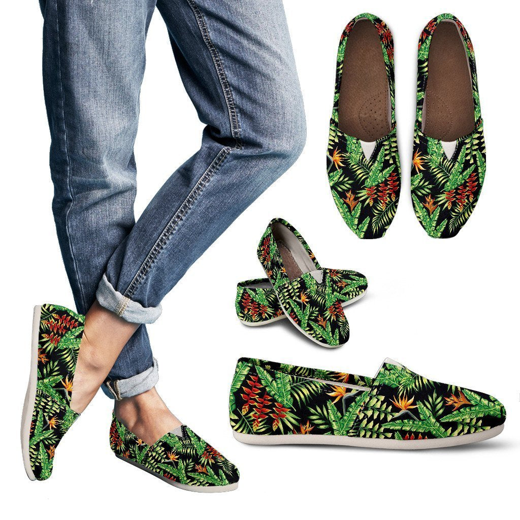 Hawaiian Flower Tropical Palm Leaves Women Casual Shoes-JorJune.com