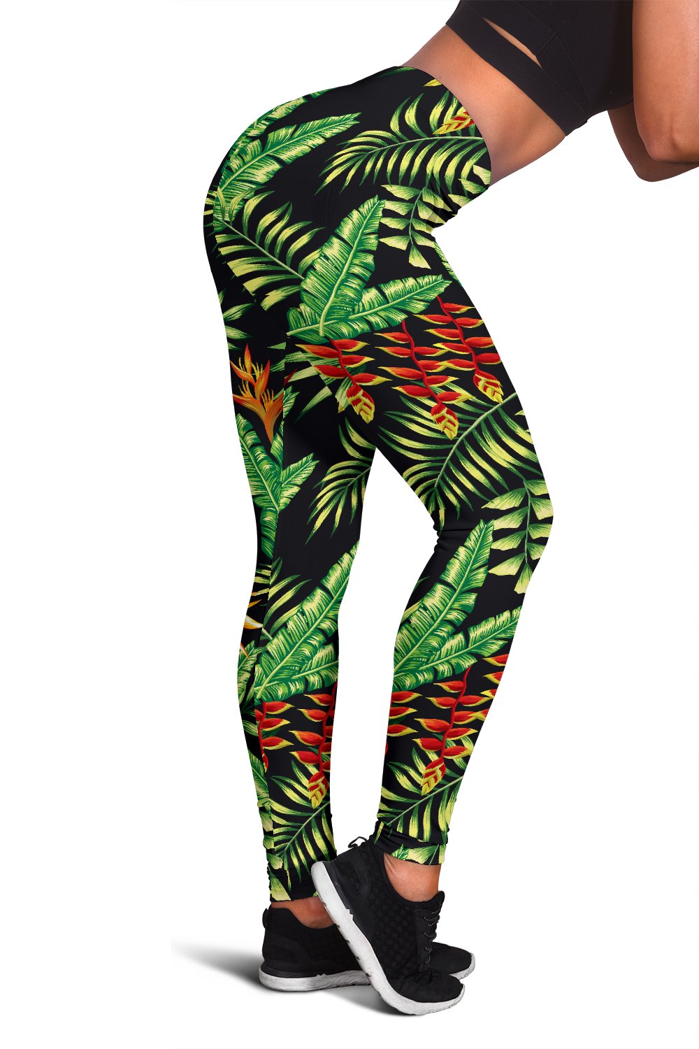 Hawaiian Flower Tropical Palm Leaves Women Leggings