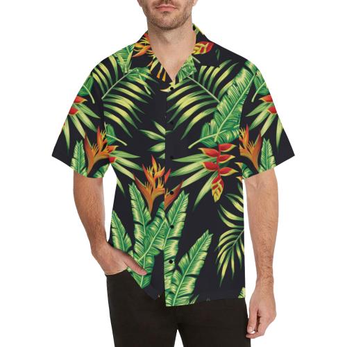 Hawaiian Flower Tropical Palm Men Hawaiian Shirt
