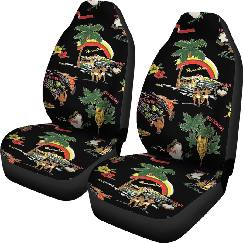 Hawaiian Island Themed Print Universal Fit Car Seat Covers