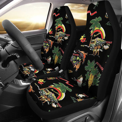 Hawaiian Island Themed Print Universal Fit Car Seat Covers