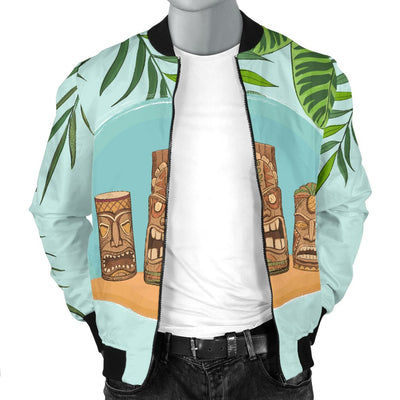 Hawaiian Polynesian Tiki Men Casual Bomber Jacket