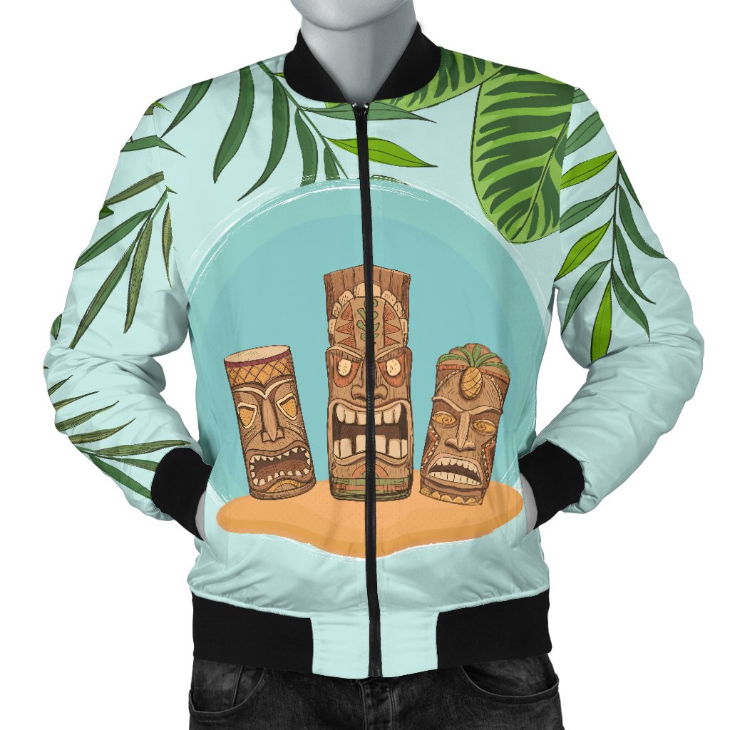 Hawaiian Polynesian Tiki Men Casual Bomber Jacket