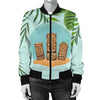 Hawaiian Polynesian Tiki Women Casual Bomber Jacket