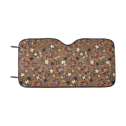 Hawaiian Themed Pattern Print Design H01 Car Sun Shade-JorJune