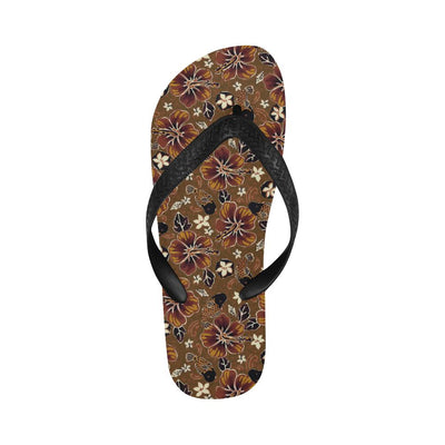 Hawaiian Themed Pattern Print Design H01 Flip Flops-JorJune