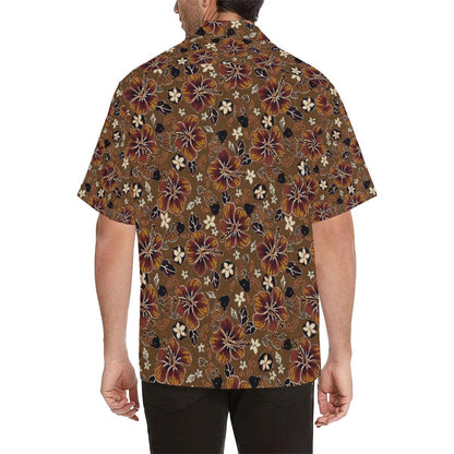 Hawaiian Themed Pattern Print Design H01 Men Hawaiian Shirt-JorJune