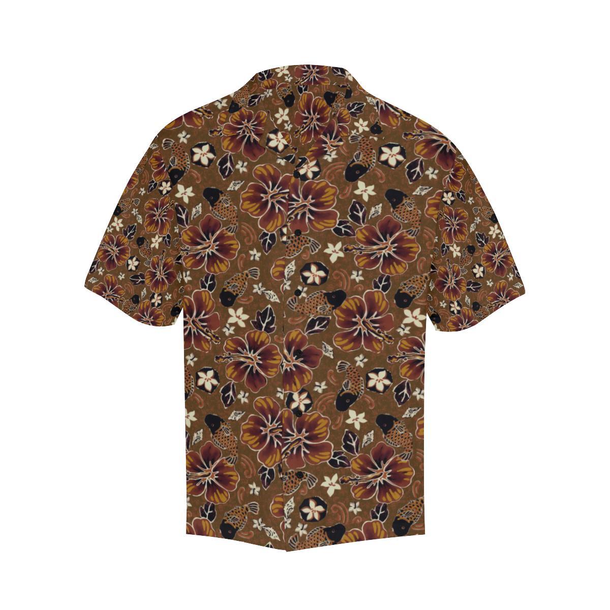Hawaiian Themed Pattern Print Design H01 Men Hawaiian Shirt-JorJune