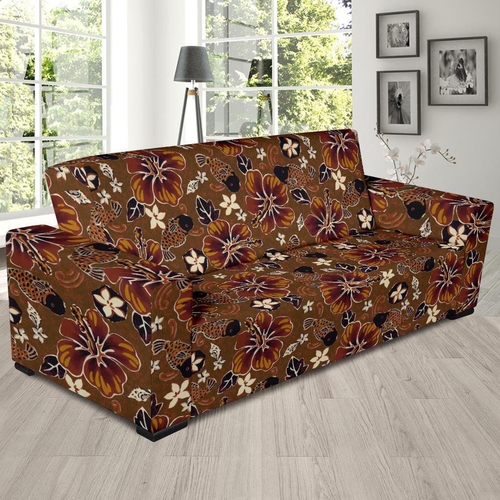 Hawaiian Themed Pattern Print Design H01 Sofa Slipcover-JORJUNE.COM