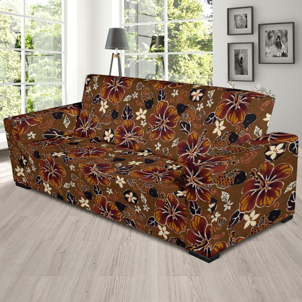 Hawaiian Themed Pattern Print Design H01 Sofa Slipcover-JORJUNE.COM