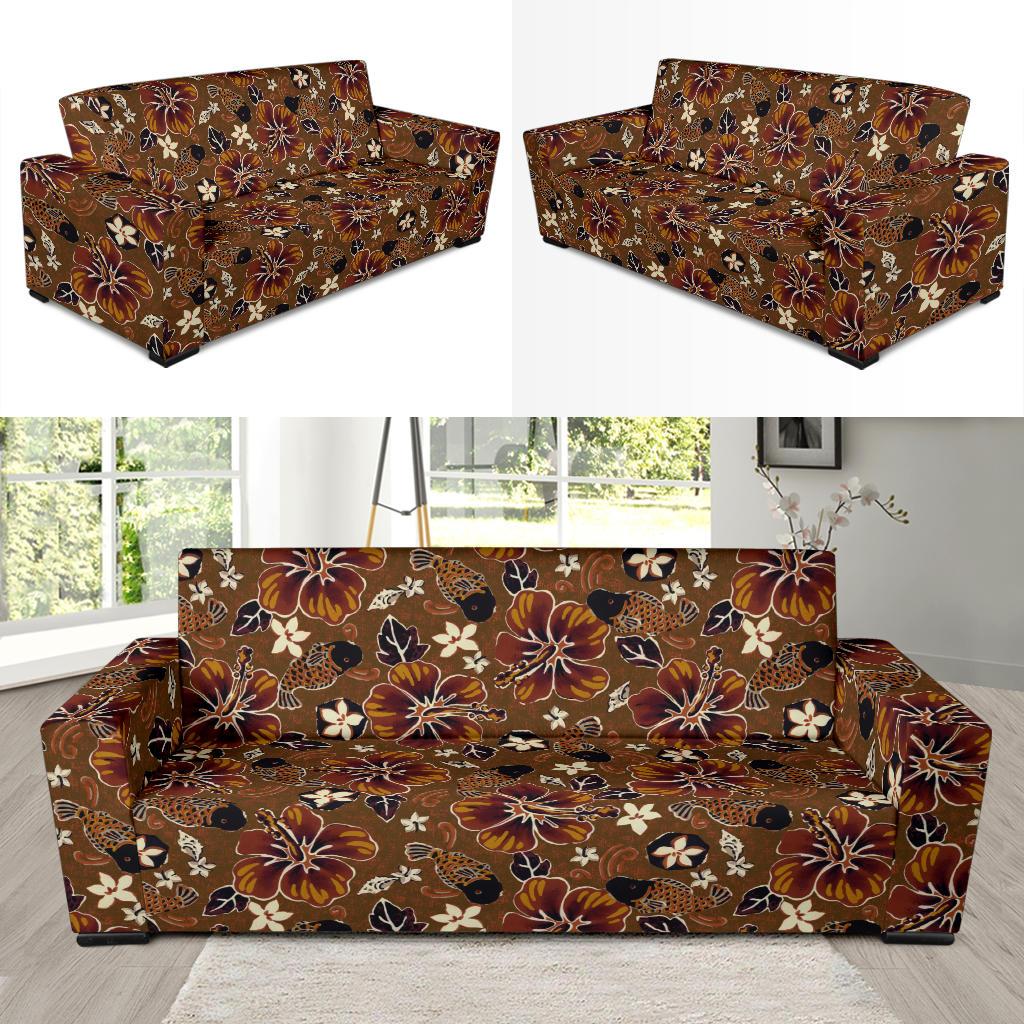 Hawaiian Themed Pattern Print Design H01 Sofa Slipcover-JORJUNE.COM