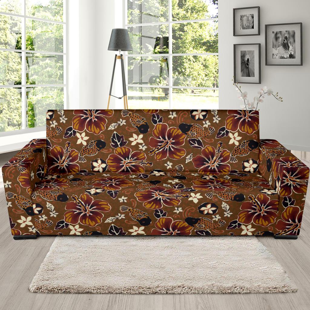 Hawaiian Themed Pattern Print Design H01 Sofa Slipcover-JORJUNE.COM