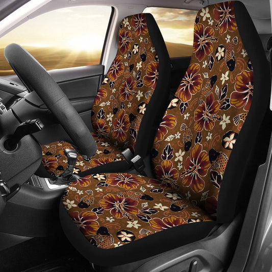 Hawaiian Themed Pattern Print Design H01 Universal Fit Car Seat Covers-JorJune