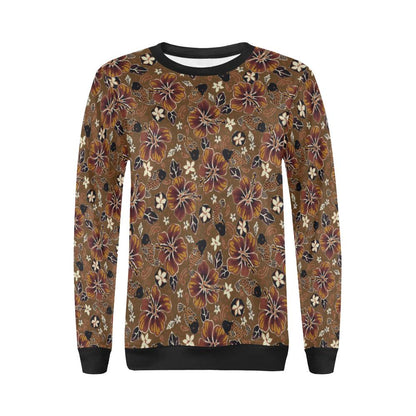 Hawaiian Themed Pattern Print Design H01 Women Long Sleeve Sweatshirt-JorJune
