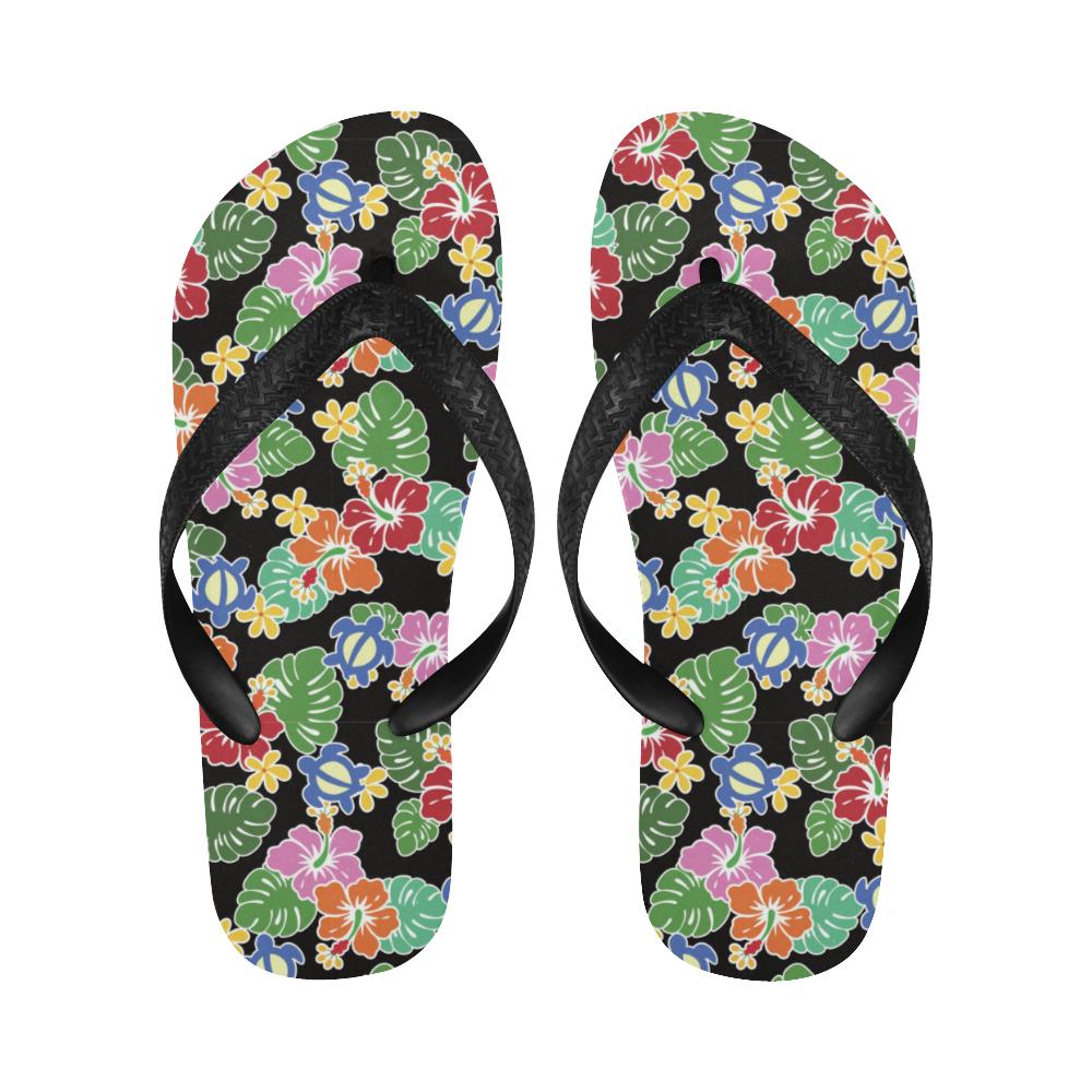 Hawaiian Themed Pattern Print Design H010 Flip Flops-JorJune