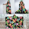 Hawaiian Themed Pattern Print Design H010 Hooded Blanket-JORJUNE.COM