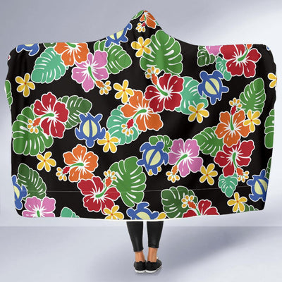 Hawaiian Themed Pattern Print Design H010 Hooded Blanket-JORJUNE.COM