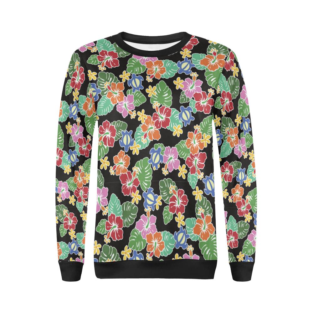 Hawaiian Themed Pattern Print Design H010 Women Long Sleeve Sweatshirt-JorJune