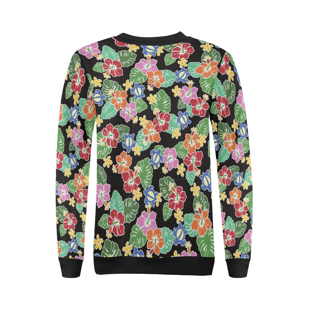 Hawaiian Themed Pattern Print Design H010 Women Long Sleeve Sweatshirt-JorJune