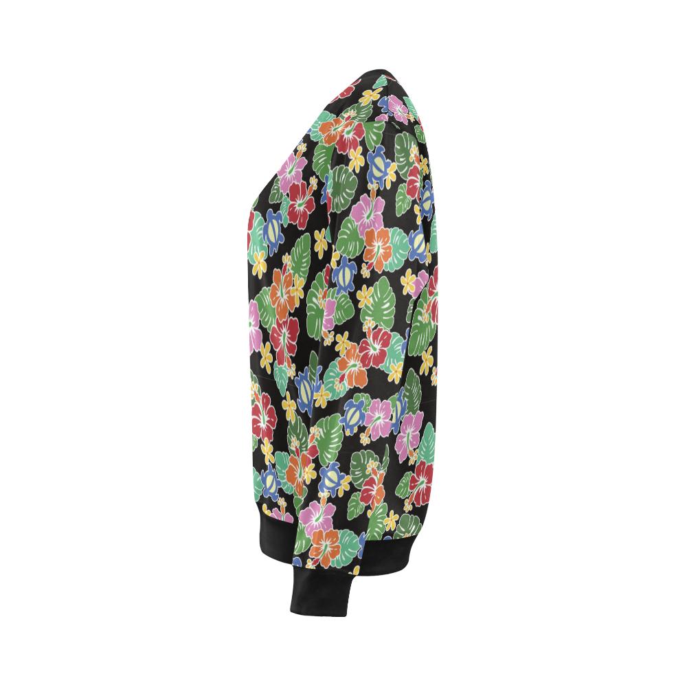Hawaiian Themed Pattern Print Design H010 Women Long Sleeve Sweatshirt-JorJune