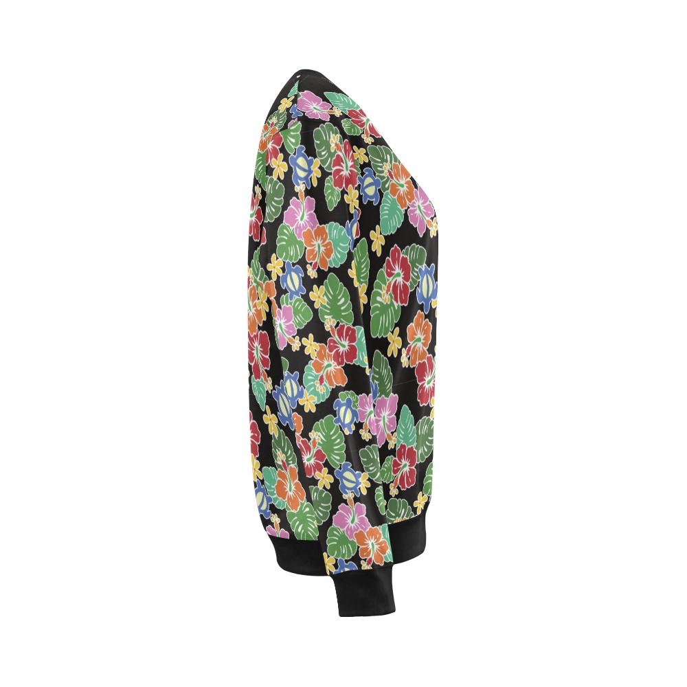 Hawaiian Themed Pattern Print Design H010 Women Long Sleeve Sweatshirt-JorJune