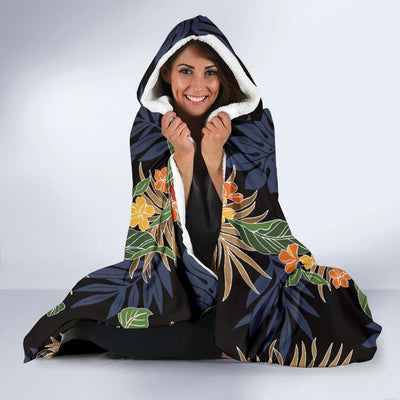 Hawaiian Themed Pattern Print Design H011 Hooded Blanket-JORJUNE.COM