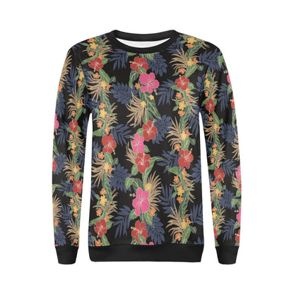 Hawaiian Themed Pattern Print Design H011 Women Long Sleeve Sweatshirt-JorJune