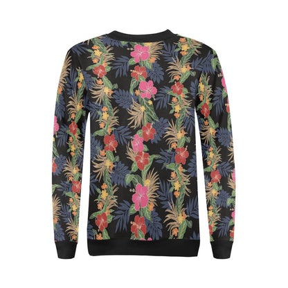 Hawaiian Themed Pattern Print Design H011 Women Long Sleeve Sweatshirt-JorJune