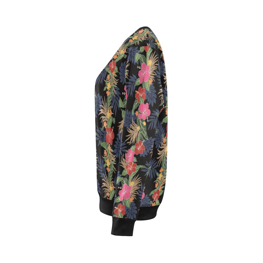 Hawaiian Themed Pattern Print Design H011 Women Long Sleeve Sweatshirt-JorJune