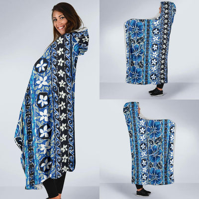 Hawaiian Themed Pattern Print Design H012 Hooded Blanket-JORJUNE.COM