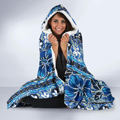 Hawaiian Themed Pattern Print Design H012 Hooded Blanket-JORJUNE.COM