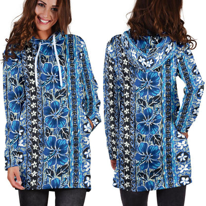 Hawaiian Themed Pattern Print Design H012 Women Hoodie Dress