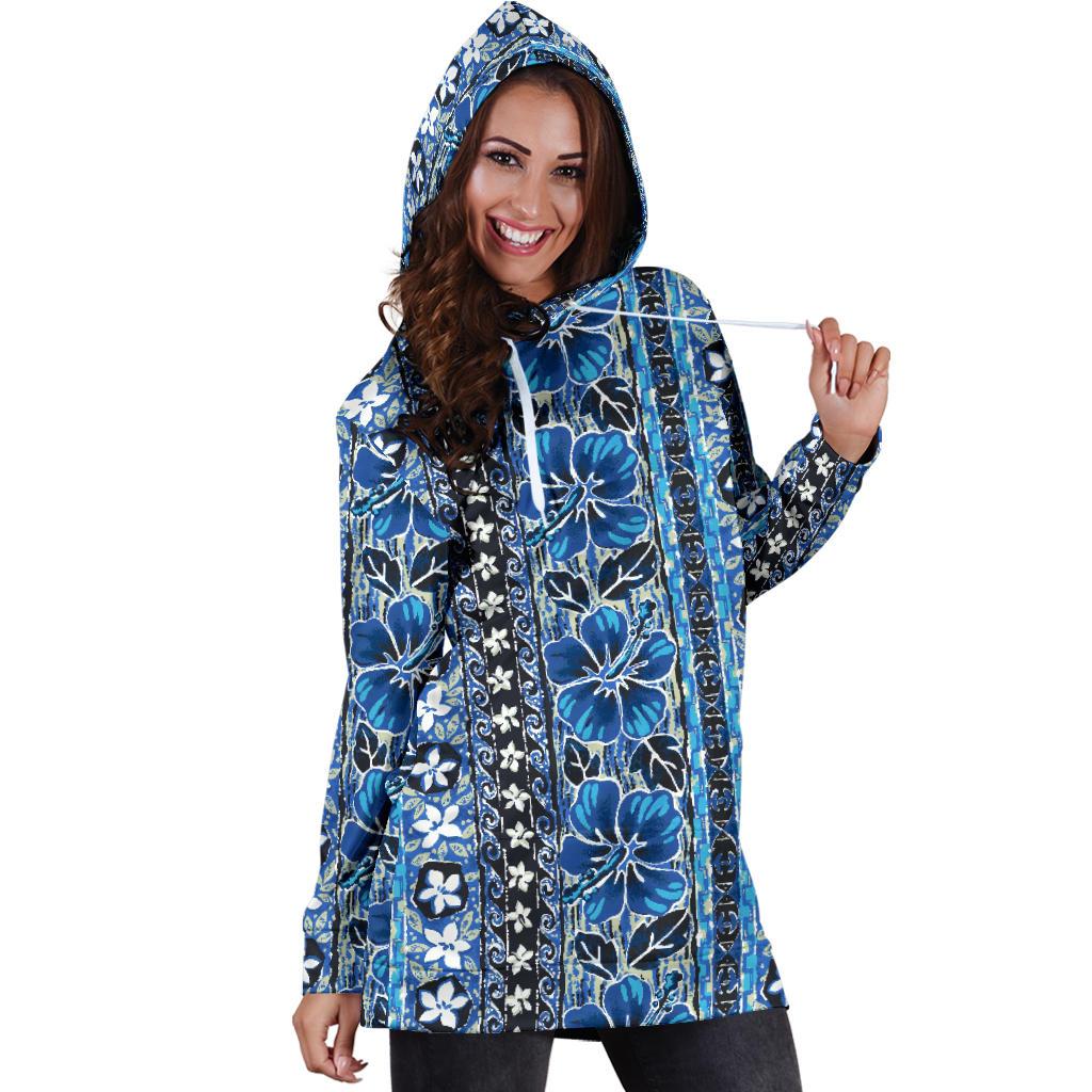 Hawaiian Themed Pattern Print Design H012 Women Hoodie Dress