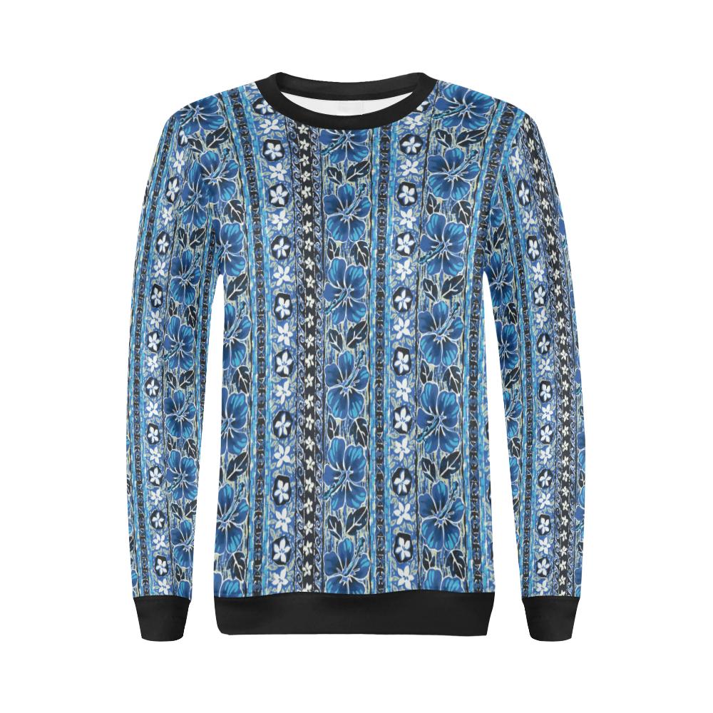 Hawaiian Themed Pattern Print Design H012 Women Long Sleeve Sweatshirt-JorJune