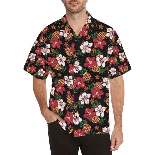 Hawaiian Themed Pattern Print Design H013 Men Hawaiian Shirt-JorJune