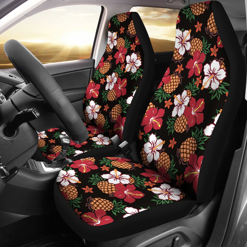 Hawaiian Themed Pattern Print Design H013 Universal Fit Car Seat Covers-JorJune