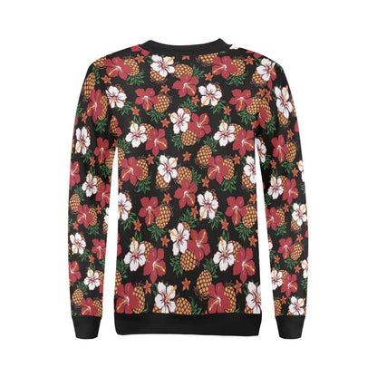 Hawaiian Themed Pattern Print Design H013 Women Long Sleeve Sweatshirt-JorJune