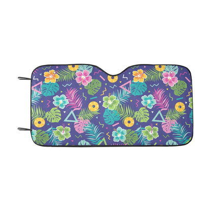 Hawaiian Themed Pattern Print Design H014 Car Sun Shade-JorJune