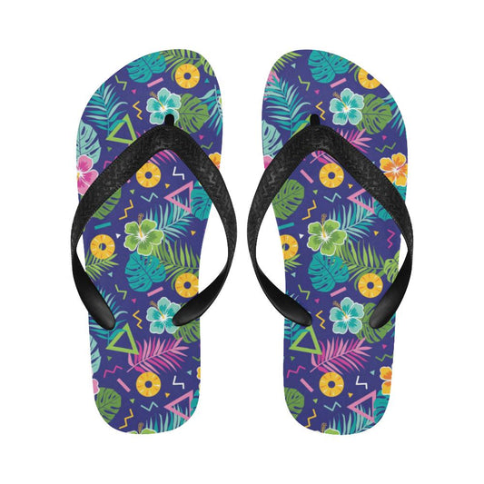 Hawaiian Themed Pattern Print Design H014 Flip Flops-JorJune
